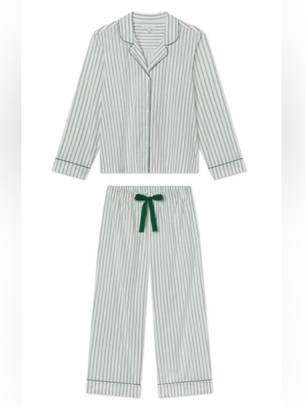 Lake Green Stripe Women's Pajama Set
